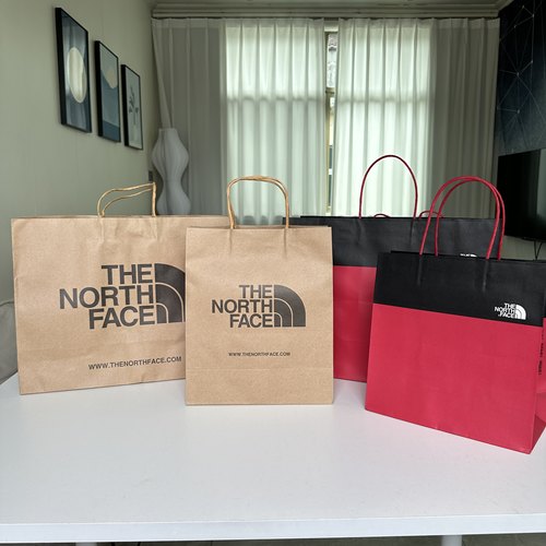 TheNorthFace北面牛皮纸袋手提袋 送礼正品服装购物袋 鞋盒包装袋