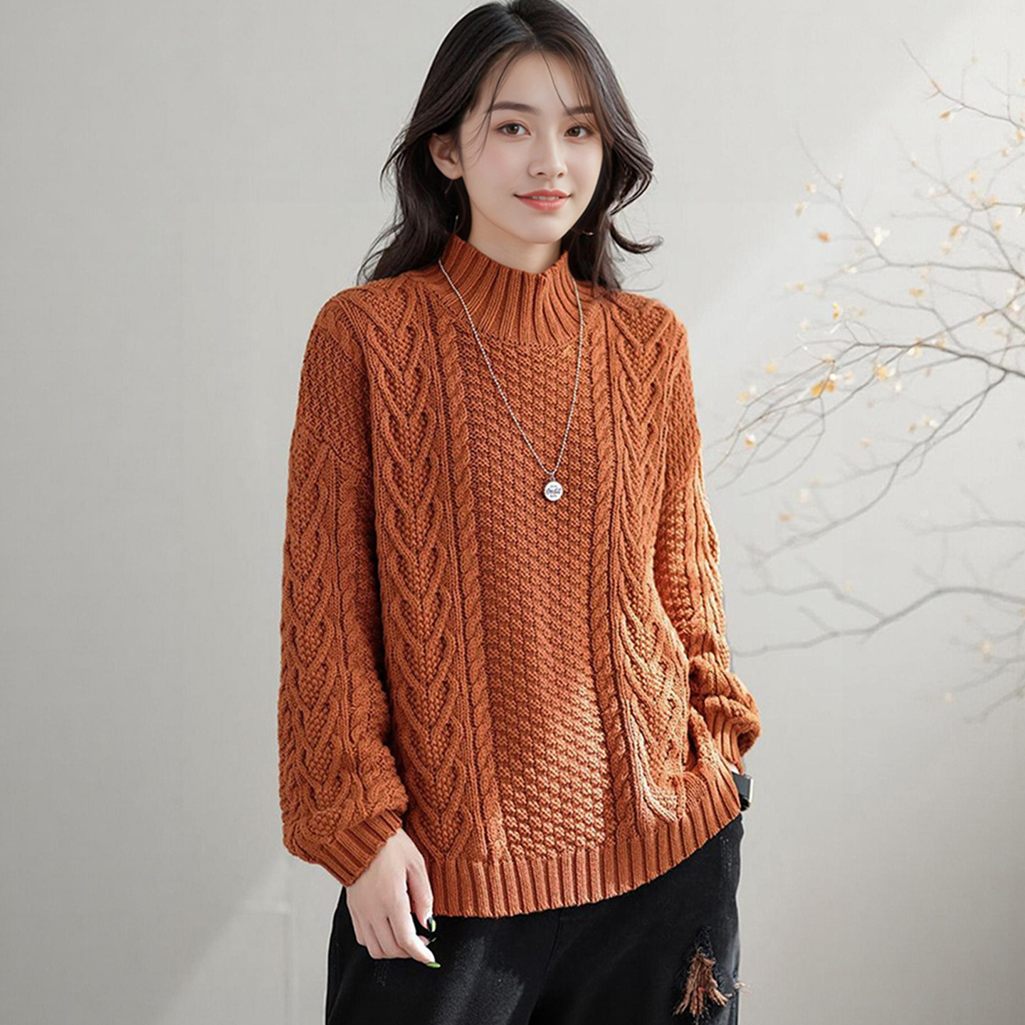 秋冬新款毛衣女软糯风韩系宽松慵懒厚款秋冬季针织内搭外穿打底衫