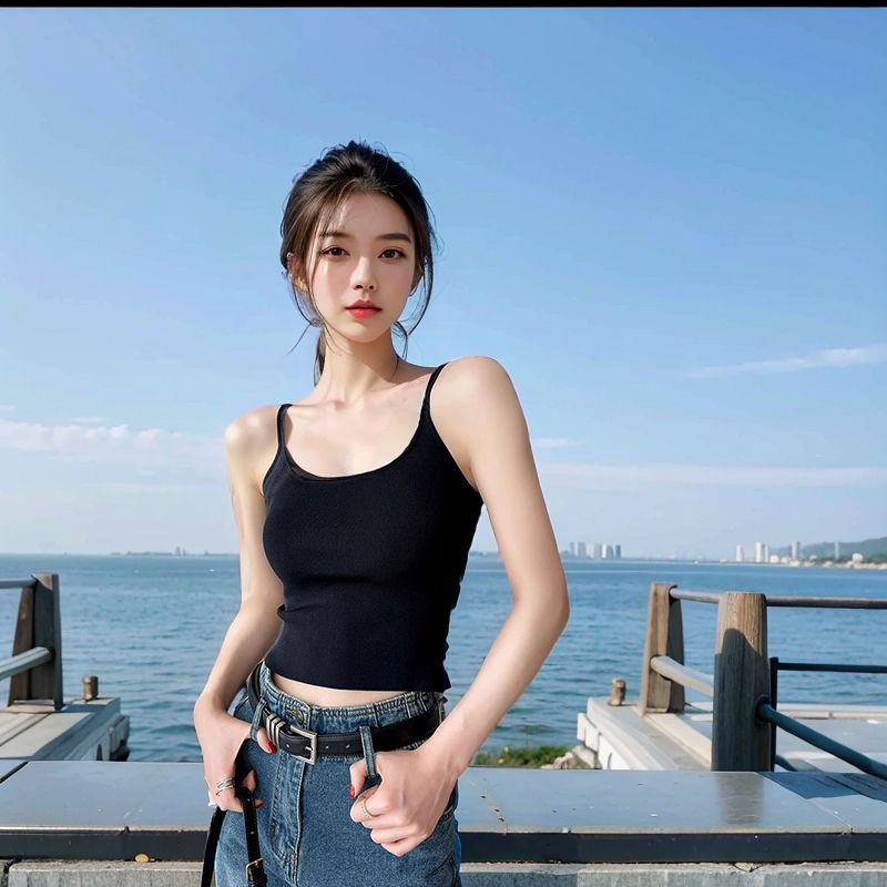 小吊带背心女外穿夏季新款西装内搭遮副乳针织打底衫薄款无袖上衣