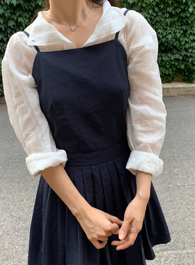 DearWednesday夏新款天丝桑蚕丝混纺少女感吊带连衣裙叠穿天丝裙