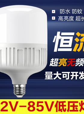 12v24v36V48伏低压直流led灯泡E27螺口节能灯电瓶地摊大功率球灯