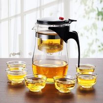 耐热玻璃泡茶壶飘逸杯加厚办公茶具套装一键过滤冲茶器玻璃小茶