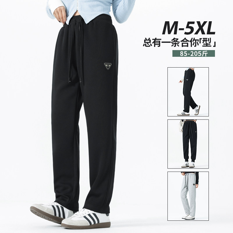 潘星星穿搭店裤子男款春秋男裤灰色薄款直筒裤男士宽松休闲运动裤