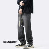 长裤 美国品牌 2026春季 男松紧腰抽绳阔腿裤 牛仔裤 合集