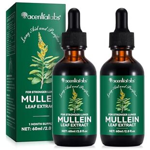 Mullein Drops， Mullein Leaf Extract for Lungs， Mullein Le