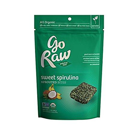 go raw sweet spirulina sprouted bites, 3 oz (pack of 6)
