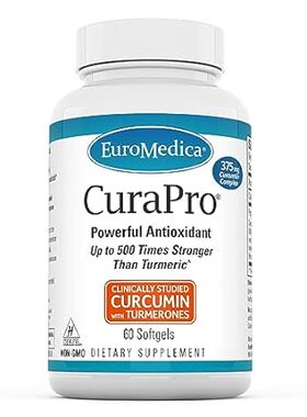 Euromedica CuraPro 375mg - 60 Softgels - High Potency Tur