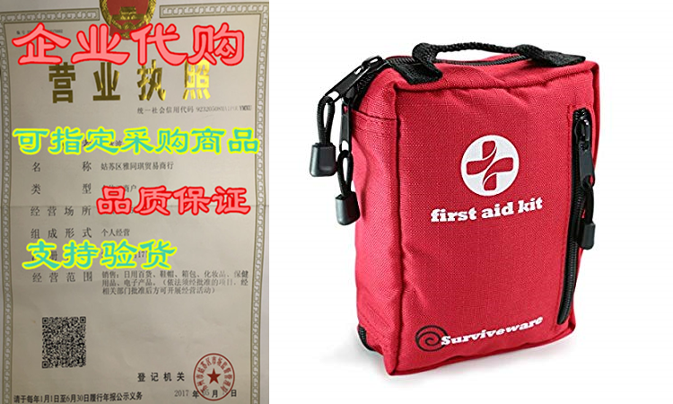 small first aid kit for hiking, backpacking, camping, travel