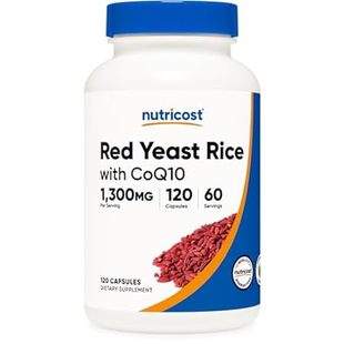 1300mg Yeast Nutricost CoQ10 Rice with 120 Red Capsules