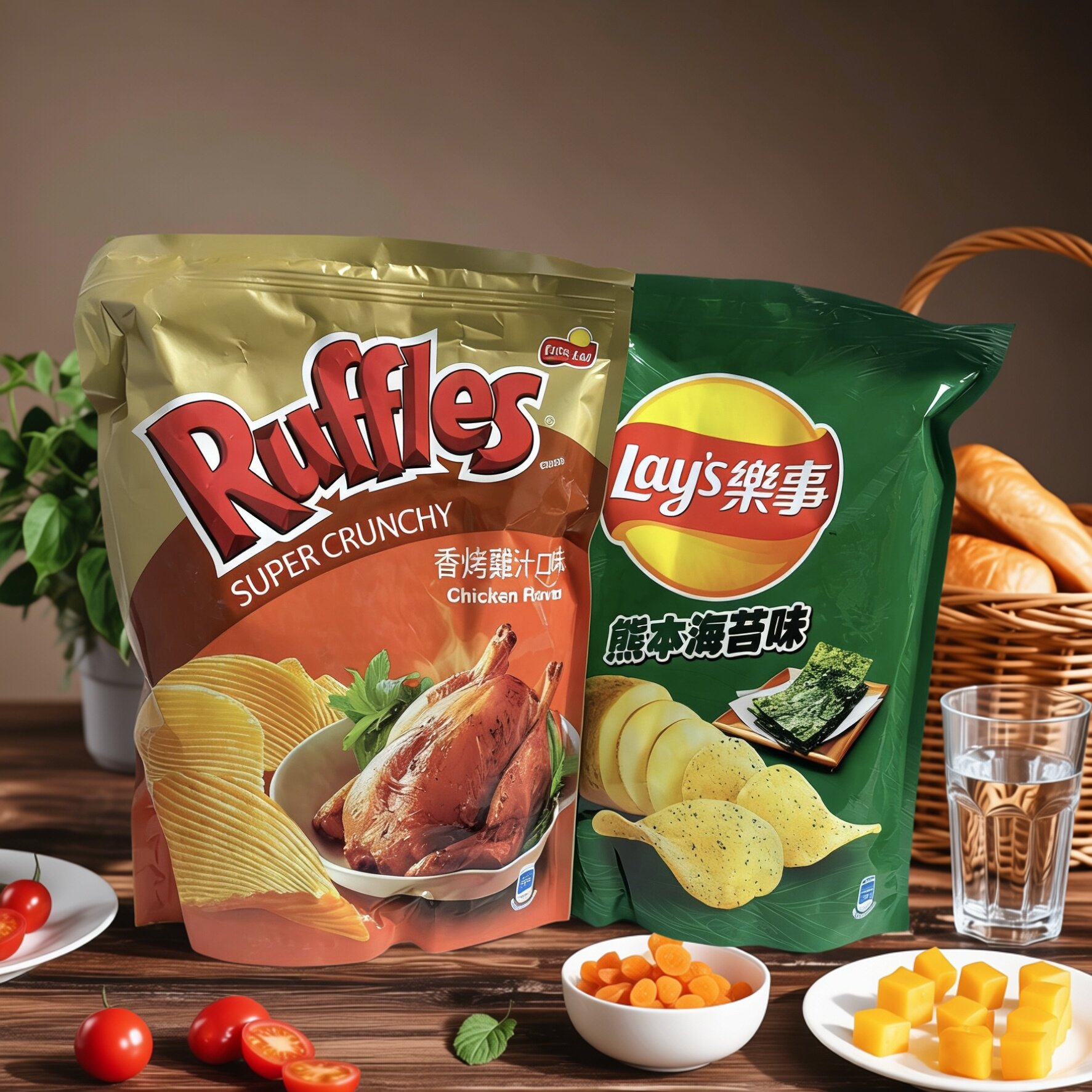 【限用日期2026.2.7】台湾 海苔味薯片 波乐香烤鸡汁味薯片580g