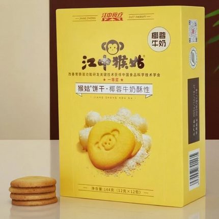 【限用日期2026.1.18】椰蓉牛奶酥性/猴菇饼干144g