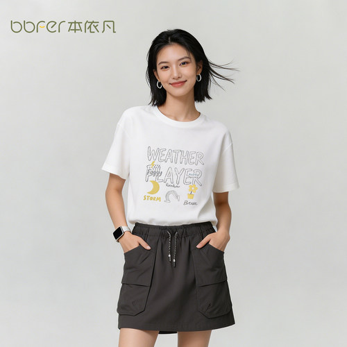 【风向标】圆领短袖T恤女