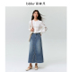 bbfer本依凡秋季 半身裙复古百搭气质显瘦STSYQ0039 女牛仔裙A字版