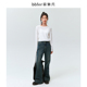 复古弹力显瘦喇叭裤 bbfer本依凡秋冬牛仔裤 微喇美式 女0125