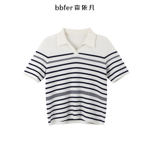 bbfer本依凡条纹短袖针织