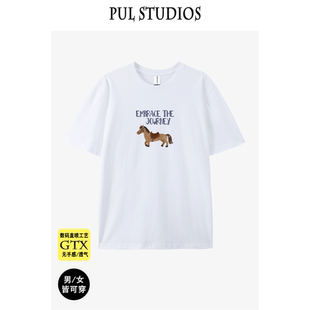 男女潮 体恤半袖 摆你衣道纯棉印花可爱卡通韩系宽松短袖 T恤打底衫