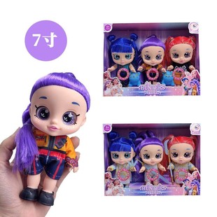 18CM卡通kpop猎魔女团5D眼带音乐主题曲搪胶公仔鲁米玩具娃娃礼物