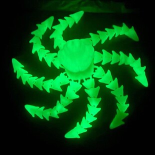 夜光海怪克拉肯章鱼怪手办模型儿童玩具关节可动深海巨兽摆件公仔