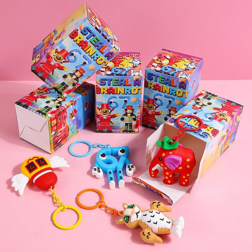 steal a brainrot jandel偷走脑红公仔挂件钥匙扣马赛克惊喜盲盒