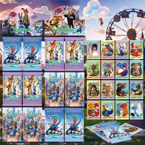 36包疯狂动物城2整挂卡包全集收藏卡片儿童对战稀有卡牌盲袋玩具