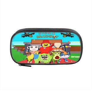 跨境游戏偷走脑红儿童铅笔包steal a brainrot中小学生印花笔袋