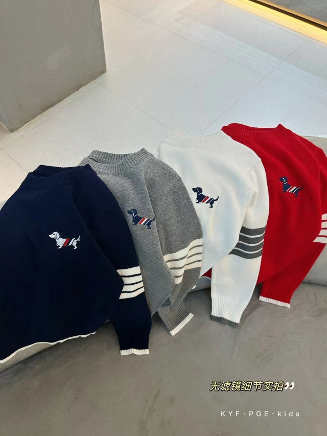 新款秋冬男童毛衣套头衫女宝宝线衣加厚上衣红色打底衫学院风纯棉