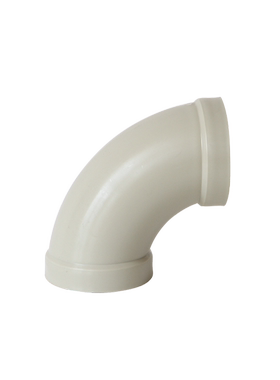 pp90°度塑料弧形弯头通风管道大月弯耐酸防腐承插口110 160 200