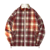 JK89 新款男士两面穿格纹短款夹克男美式复古休闲外套P60,男装夹克,星座1615-1,四季星座