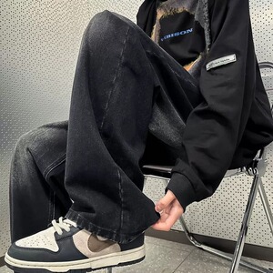 N189高个子裤男牛仔裤复古高级感直筒牛仔裤P42图片