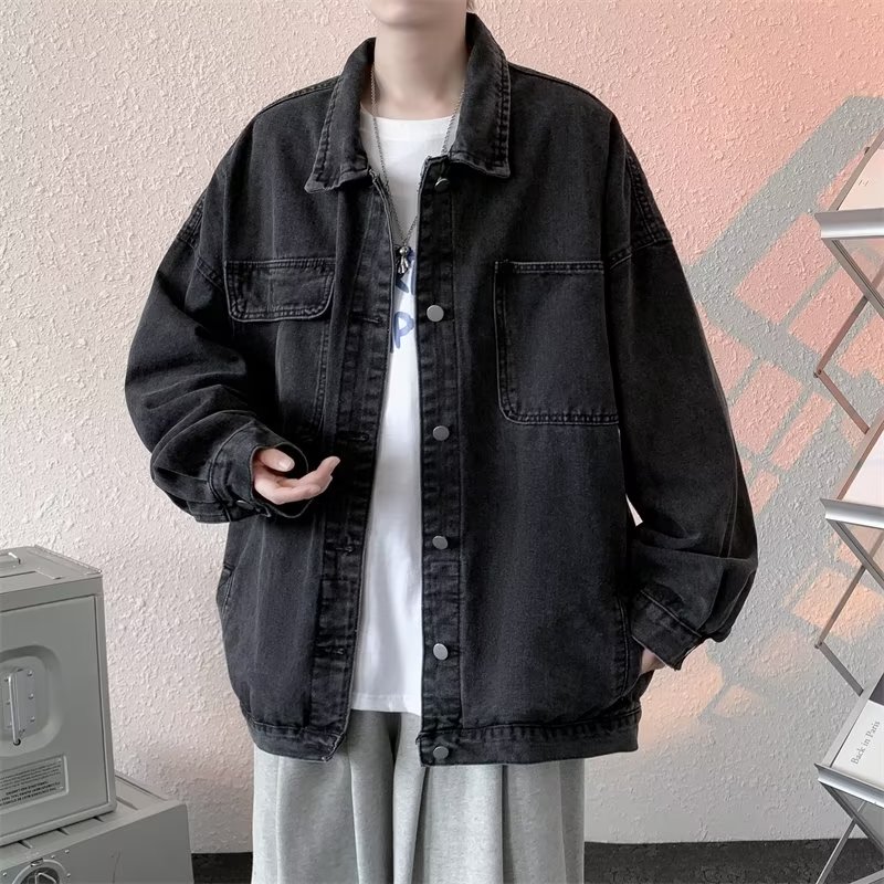 N15日系cityboy复古水洗牛仔外套男春秋季宽松工装夹克上衣P70,男装夹克,星座1615-1