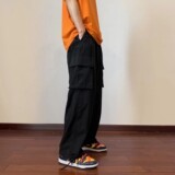 N192复古多口袋工装裤男士2025春秋薄款潮牌直筒休闲长裤P42，男装工装外套，星座1615-1
