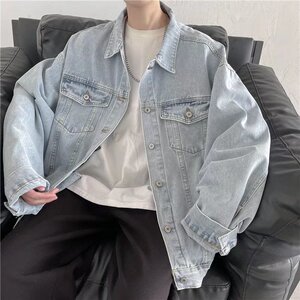 N12牛仔夹克外套男春秋季韩版潮流搭配痞帅气衣服P72图片