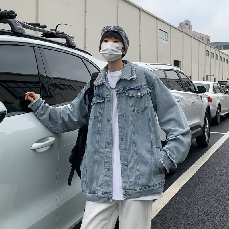N11美式复古牛仔外套男春夏潮流韩版大码青年宽松休闲牛仔衣P70,男装工装外套,星座1615-1