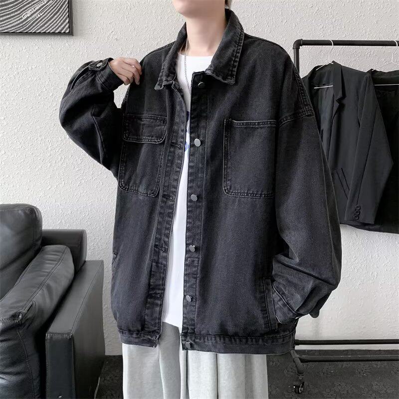 N15日系cityboy复古水洗牛仔外套男春秋季宽松工装夹克上衣P70图片