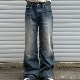 EchoForge 25SSA字2021M直筒内华达水洗做旧牛仔裤 宽松cleanfit