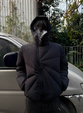 EchoForge【轻量化】90白鸭绒斜拉链结构轻薄连帽羽绒服百搭通勤