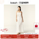 bash夏季 抹胸吊带长裙镂空收腰连身裙白色法式 连衣裙长裙1E24VENU