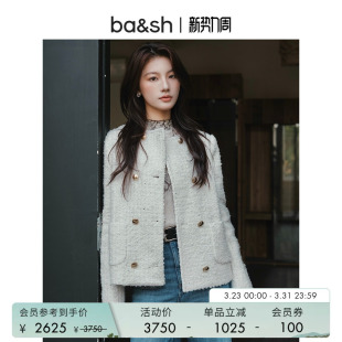 法式 bash春季 静奢小香风绵羊毛混纺短外套女1H25PENN 臻奢系列