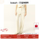 裤 bash春季 1H24ELOU 低腰裤 子西装 法式 简约通勤白色竖条纹直筒长裤