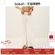 子宽松长裤 bash春季 1H25KOFI 女款 裤 简法式 休闲白色阔腿裤