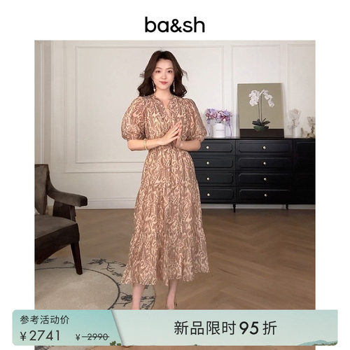 复古油画质感连衣裙