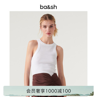 bash夏季 棉工字无袖 吊带女款 背心内搭外穿1H23CYND 纯色上衣打底衫