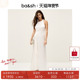 bash春季 wedding风极简主义法式 气质垂坠白色连衣裙长裙1E25GERR
