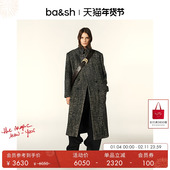 复古杂色羊毛混纺廓形毛呢大衣外套1H25VOXL bash冬季 季 末终折