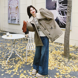 新款大货！羊羔毛领羽绒服内胆派克服90绒C021-3211-P345控518，女装羽绒服，2C021