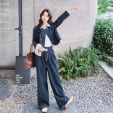 【26春季大货】牛仔拼接条纹两件套C021-1063-P195控298，女装套装/套裙，2C021