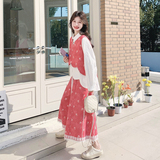 【新款】26春粉色牛仔印花三件套C021-2636-P195控318，女装套装/套裙，2C021