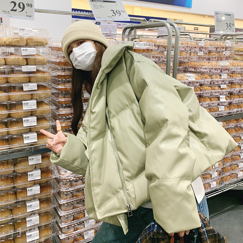 现货 三色主推 PU蛋白皮90绒面包羽绒服C021-8800-P285控428图片