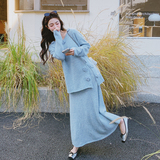 【大货】26春水蓝色针织套装两件套C021-2626-P165控268，女装套装/套裙，2C021