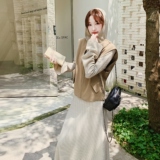 【26春款大货】卡其马甲条纹裙套装C021-1033-P175控268，女装套装/套裙，2C021